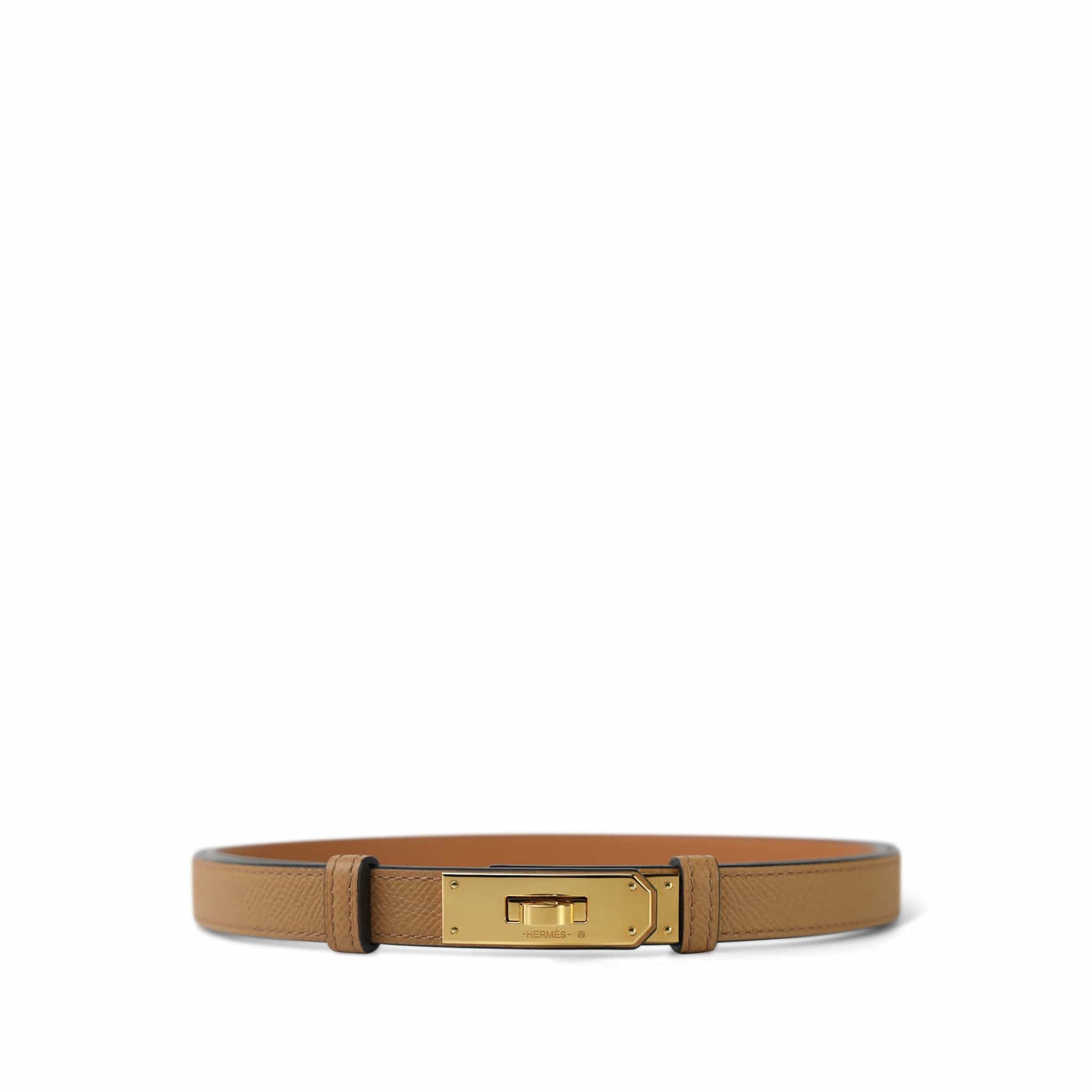 Kelly Belt Biscuit Epsom Gold Plated B Stamp – REDELUXE display picture 2