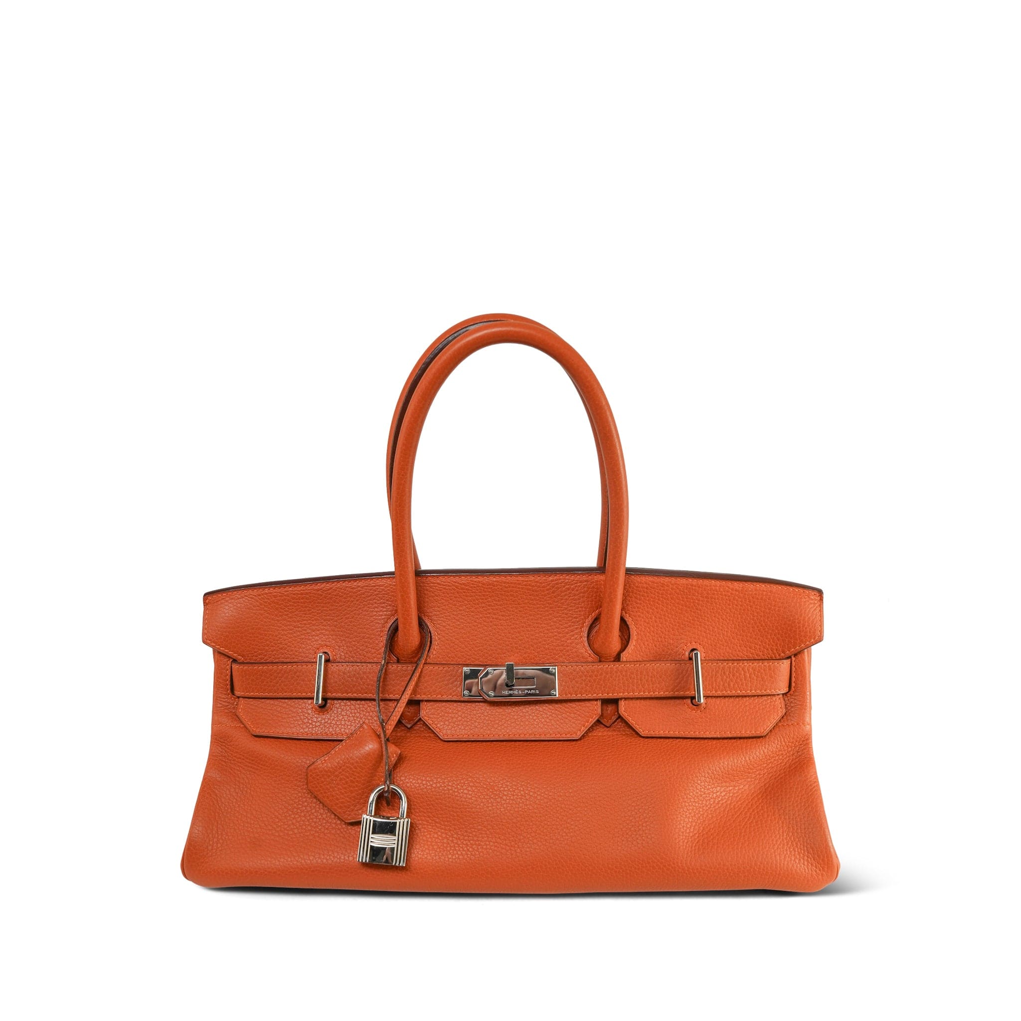 Shoulder Birkin 42 JPG Orange Clemence Palladium Plated I Square