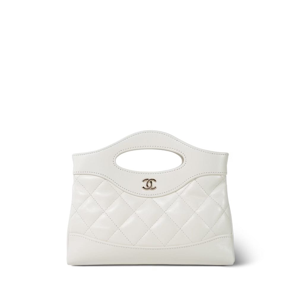 White 31 Nano Shopping Bag Light Gold Hardware – REDELUXE