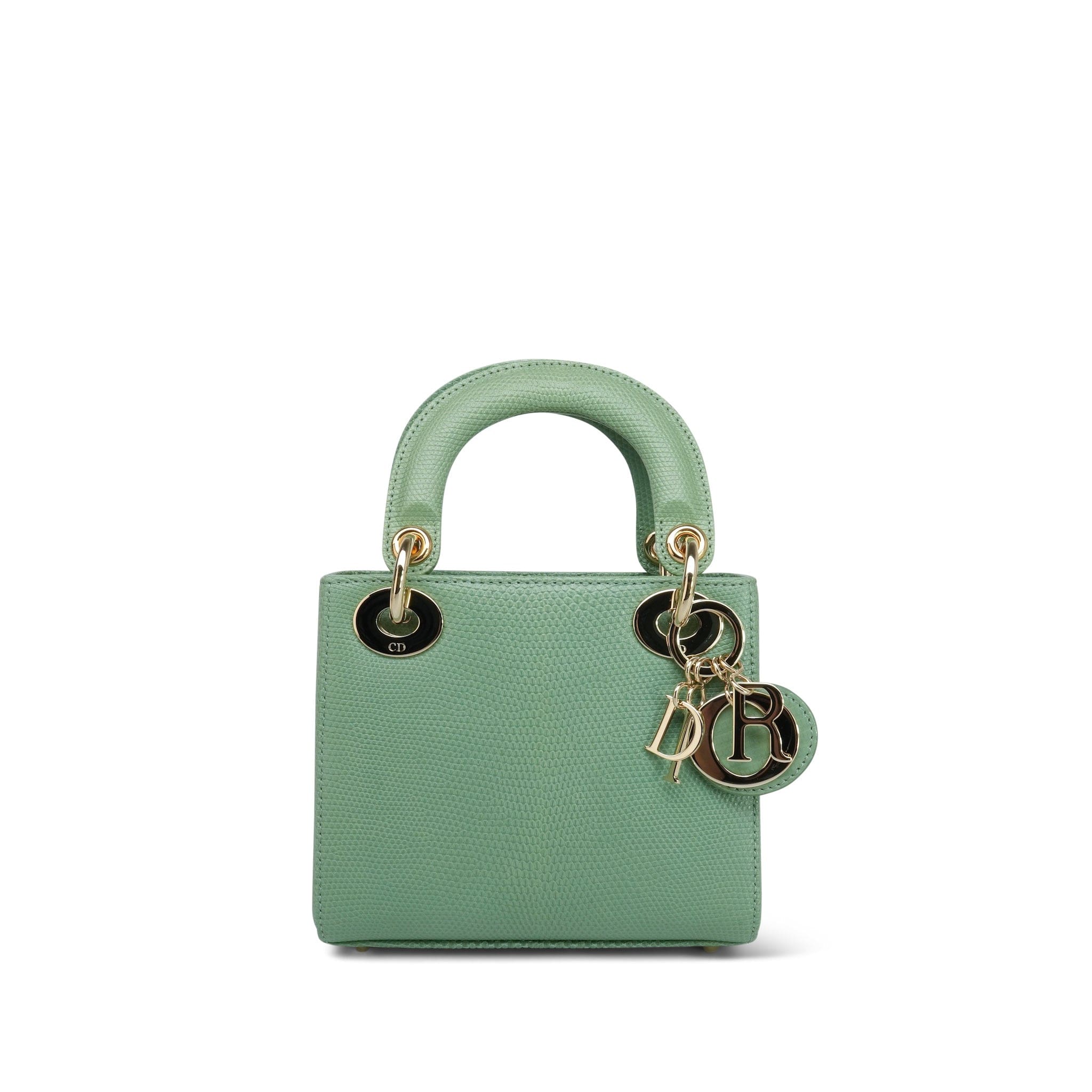 Mini Lady Dior Bag Willow Green Lizard Light Gold Hardware – REDELUXE