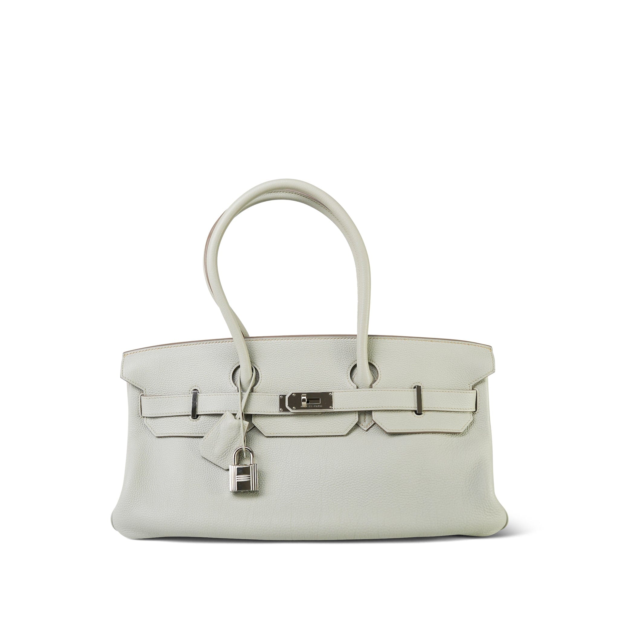 Shoulder Birkin 42 Gris Perle Clemence Palladium Plated [O] Stamp