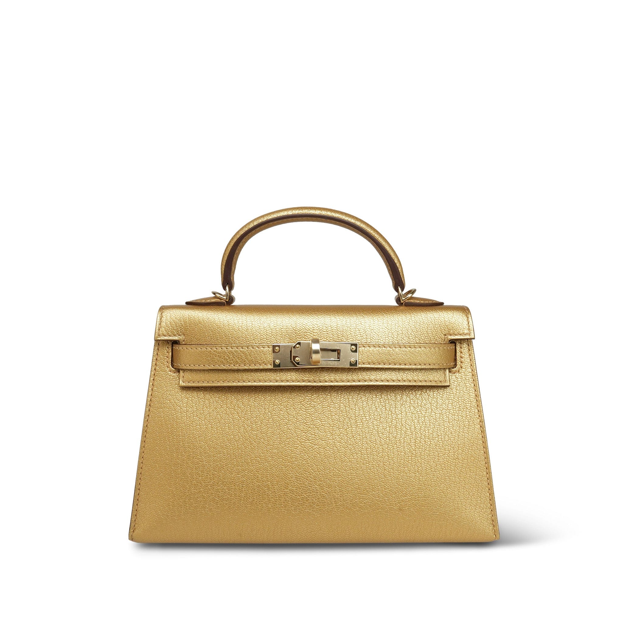Mini Kelly Sellier Dore Chèvre Chamkilight Permabrass Plated K