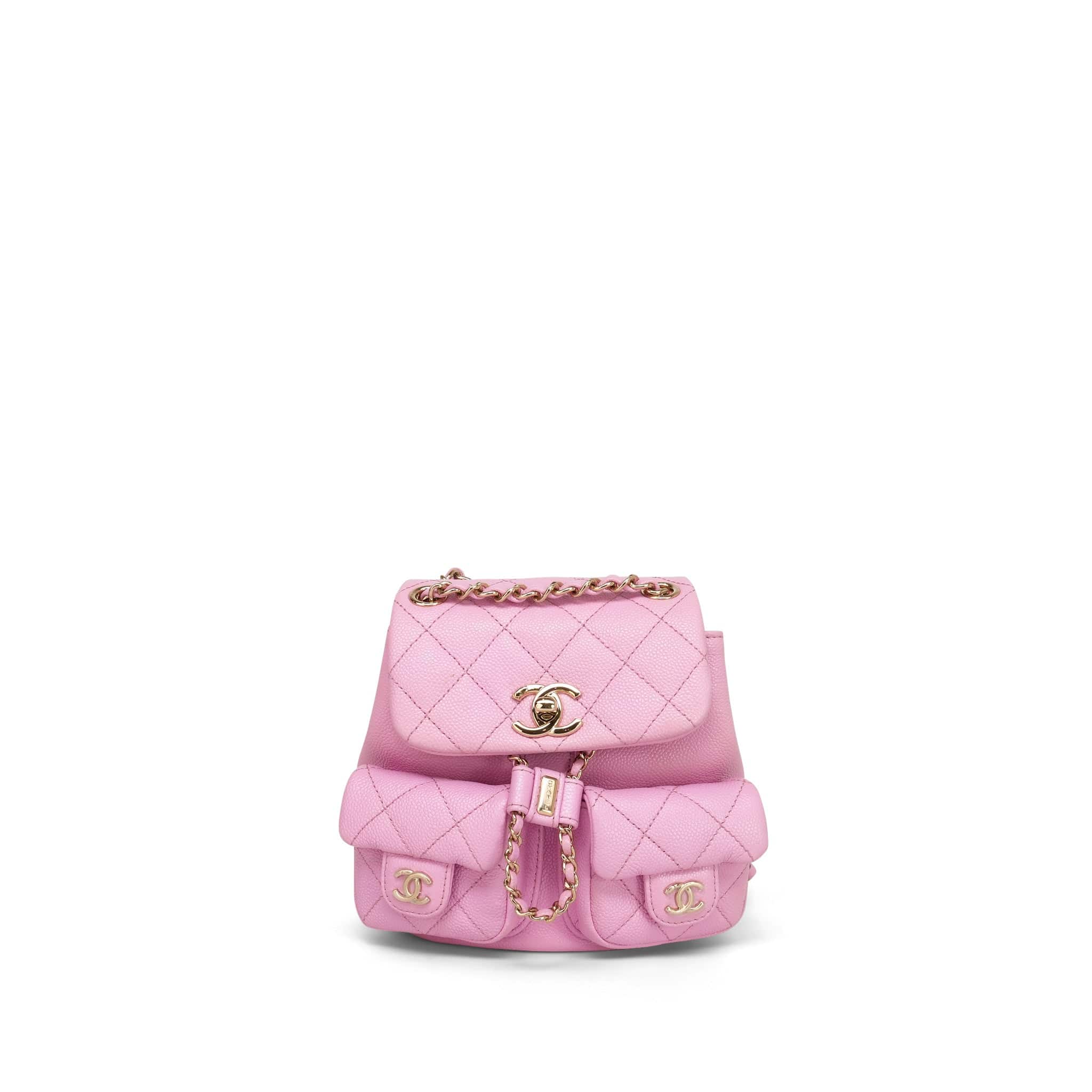 dkny mini backpack pink 22S Light Pink Caviar Quilted Mini Duma Backpack Light Gold Hardware – REDELUXE