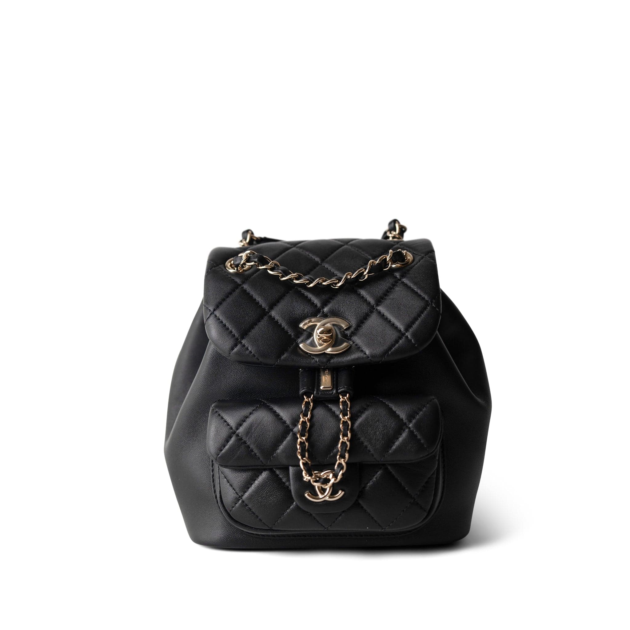 chanel small leather backpack Buy CHANEL Duma Black Leather Backpack | Exclusive SALE
