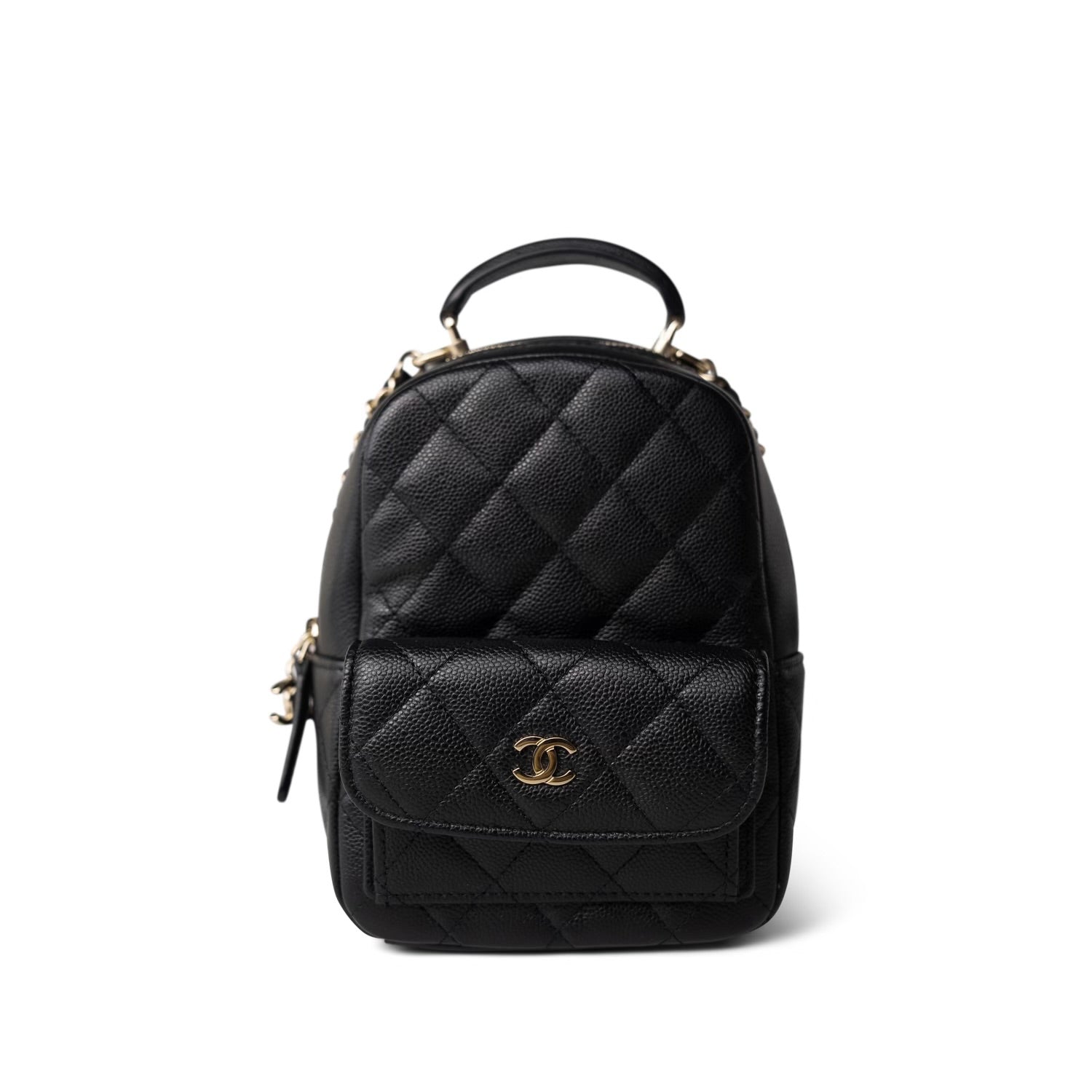 caviar leather backpack 24C Black Caviar Quilted Classic CC Mini Backpack LGHW