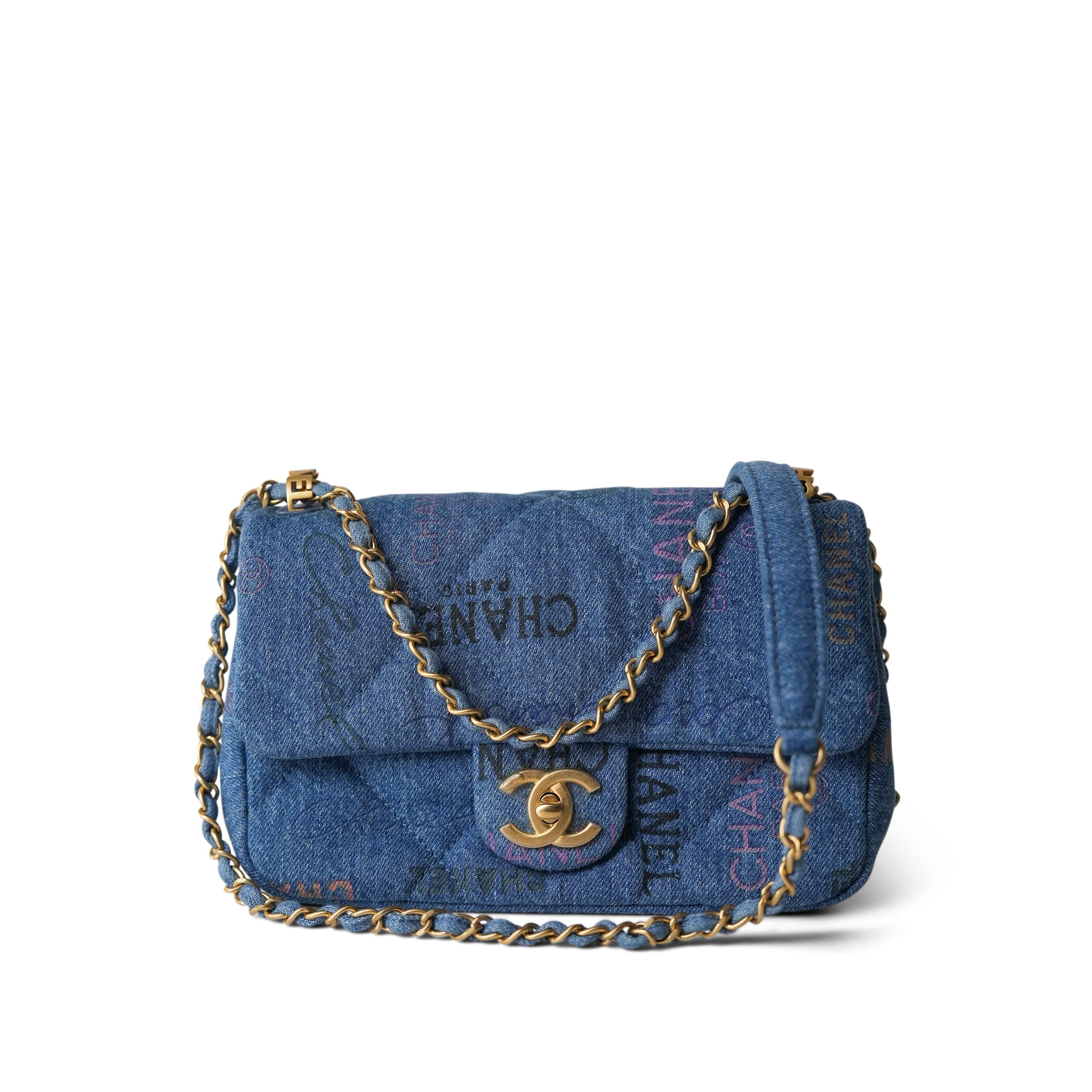 Blue denim chanel bag outlet