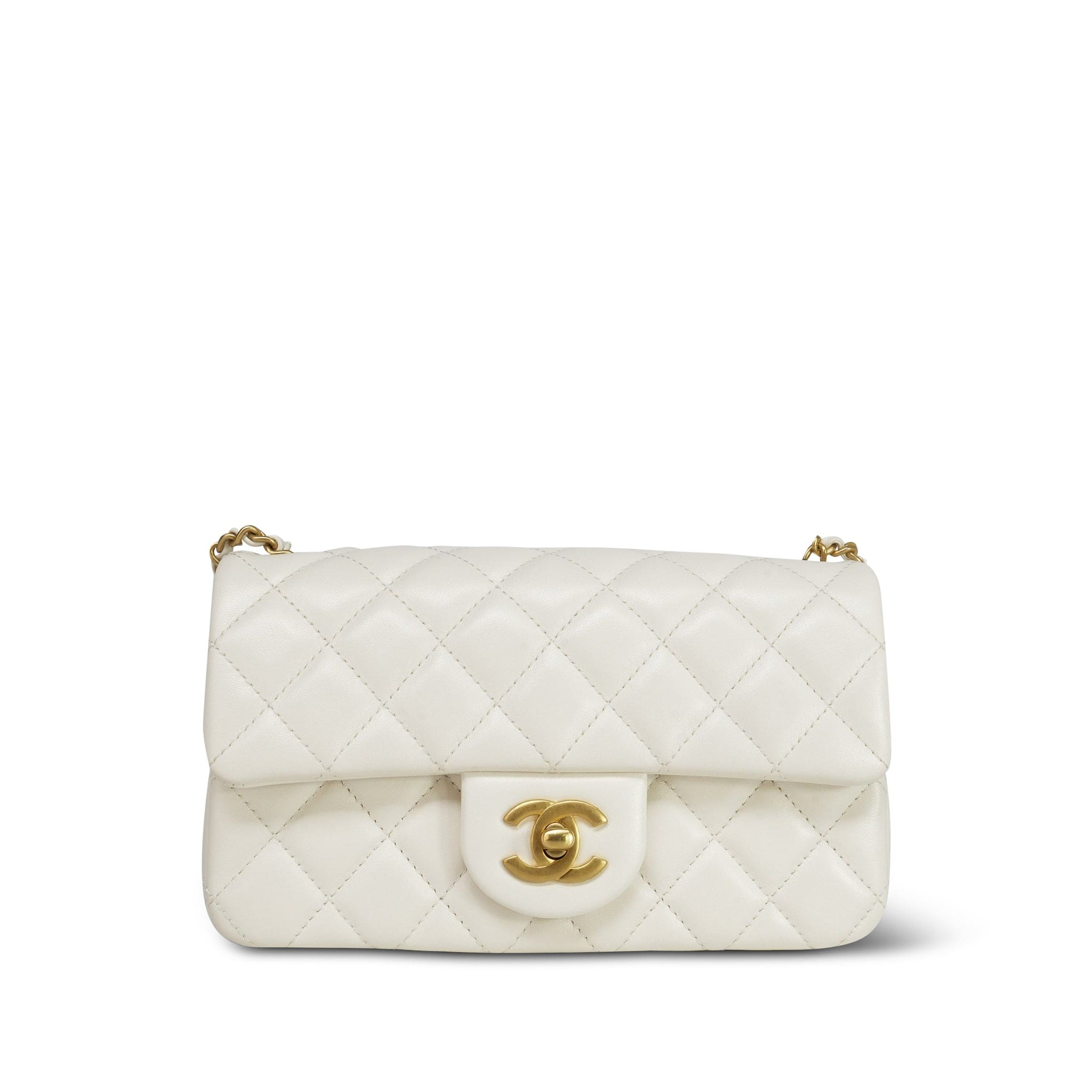 CHANEL キルティングポーチ ホワイト CHANEL マトラッセ ホワイトキルティングポーチ 箱付き 楽天市場