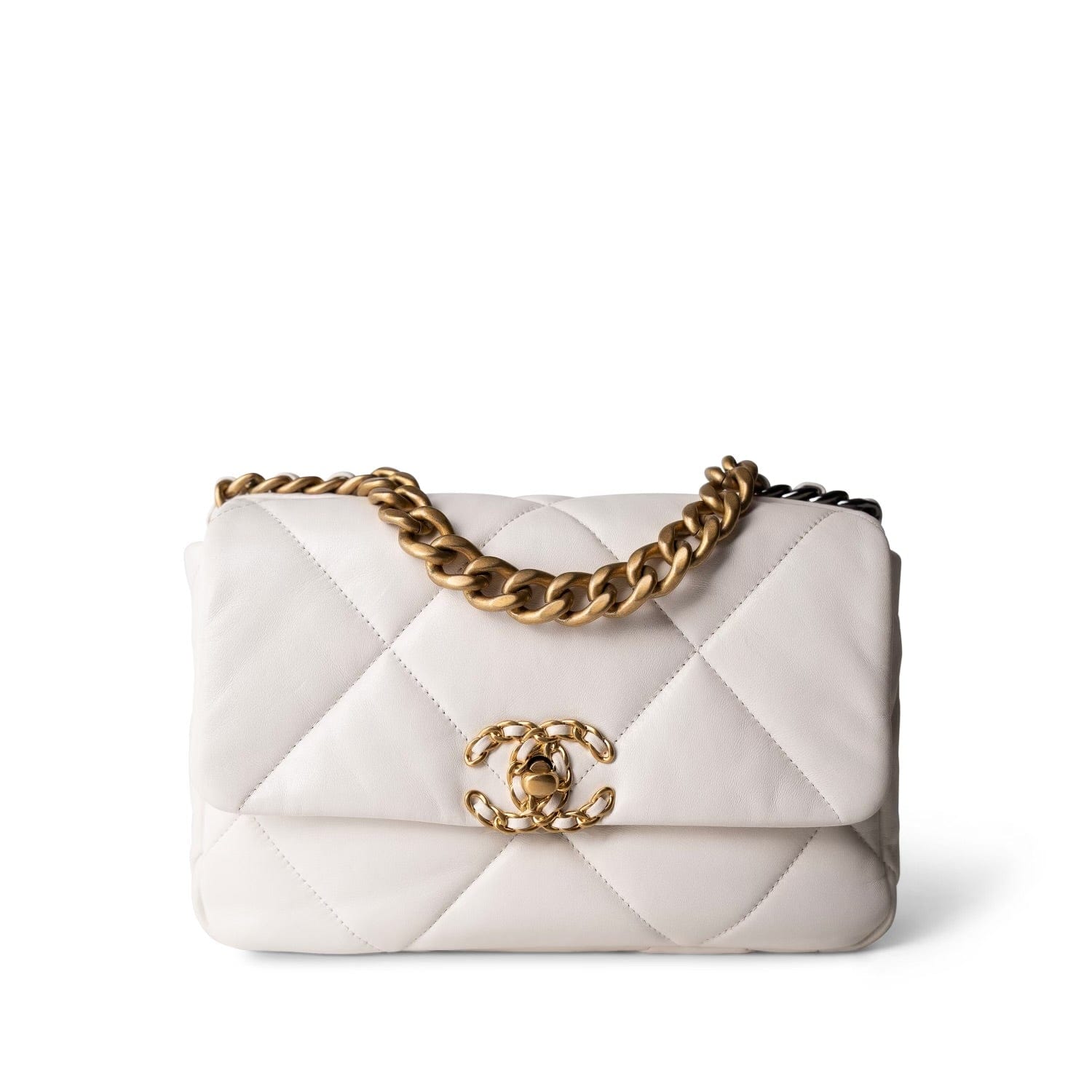 FLIP FLAP 23 BAG IN WHITE LAMBSKIN