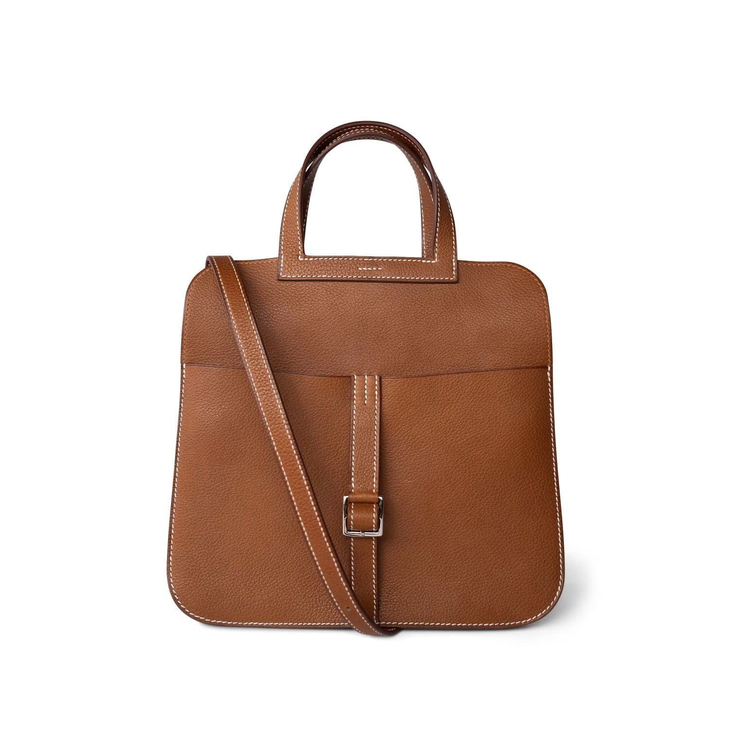 Halzan 25 Veau Barenia Faubourg Fauve Palladium Plated B Stamp