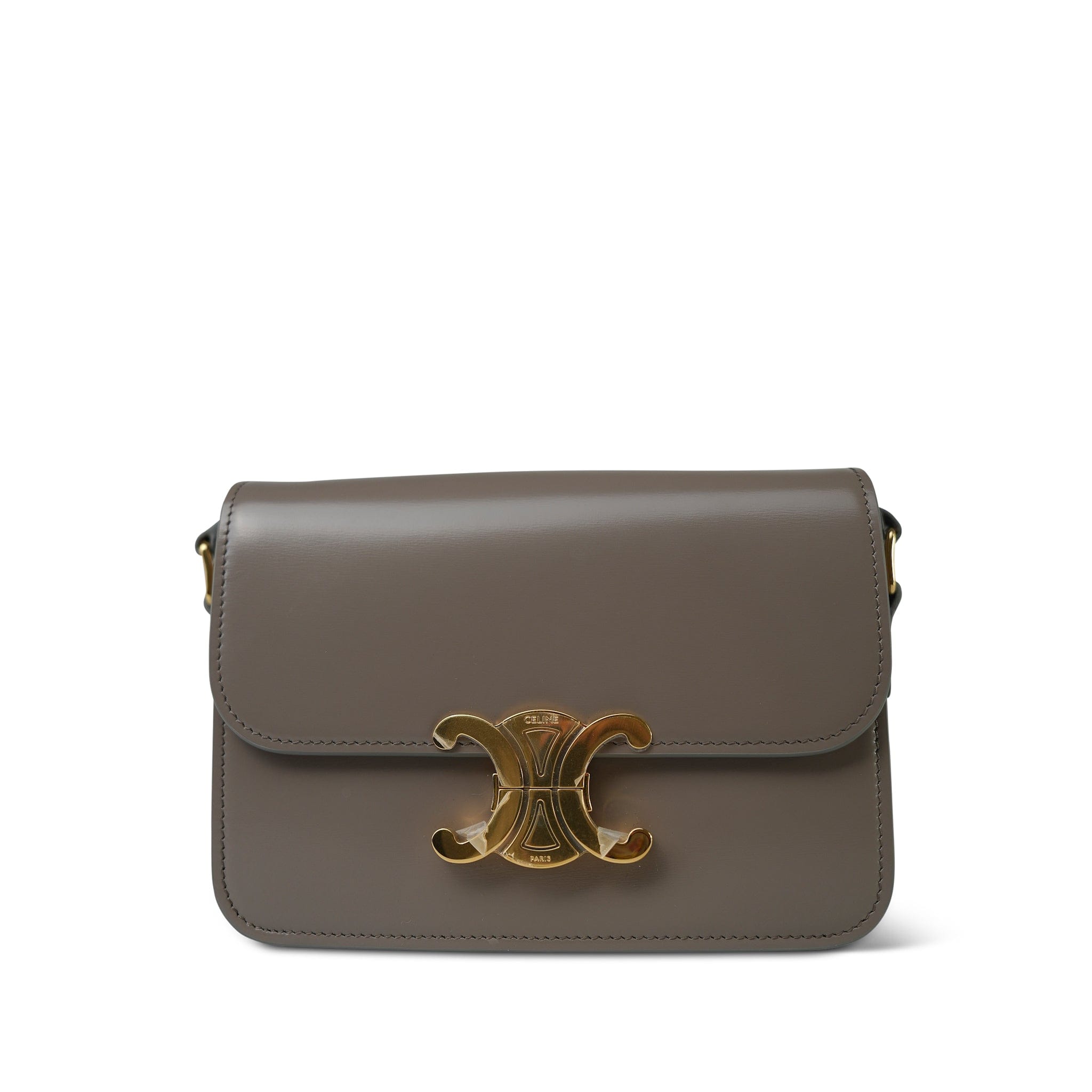 ハンドバッグ CELINE | LASSIQUE TRIOMPHE BAG SHINY CALFSKIN PEBBLE CLASSIQUE TRIOMPHE BAG IN shiny calfskin - PEBBLE | CELINE