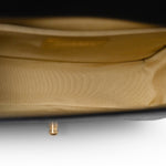 CHANEL 19A Old Medium Le Boy Black and Gold Crocodile Embossed Graffiti - Redeluxe