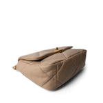 CHANEL 21S Dark Beige Lambskin Quilted 19 Flap Small Mixed Hardware - Redeluxe