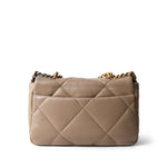 CHANEL 21S Dark Beige Lambskin Quilted 19 Flap Small Mixed Hardware - Redeluxe
