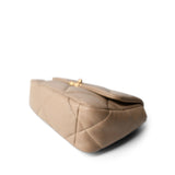 CHANEL 21S Dark Beige Lambskin Quilted 19 Flap Small Mixed Hardware - Redeluxe
