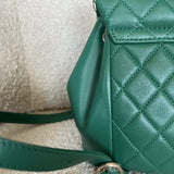 CHANEL Backpack 22A Green Leather Duma Backpack Small LGHW - Redeluxe