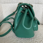 CHANEL Backpack 22A Green Leather Duma Backpack Small LGHW - Redeluxe