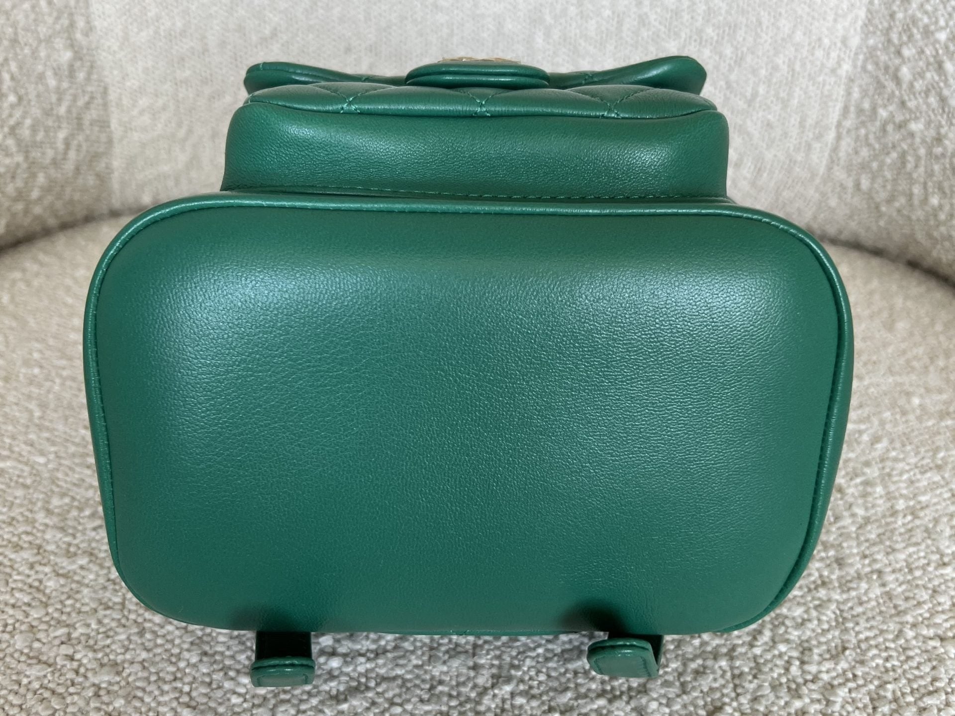 CHANEL Backpack 22A Green Leather Duma Backpack Small LGHW - Redeluxe