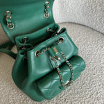 CHANEL Backpack 22A Green Leather Duma Backpack Small LGHW - Redeluxe