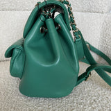CHANEL Backpack 22A Green Leather Duma Backpack Small LGHW - Redeluxe