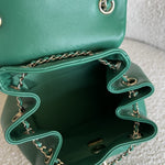 CHANEL Backpack 22A Green Leather Duma Backpack Small LGHW - Redeluxe