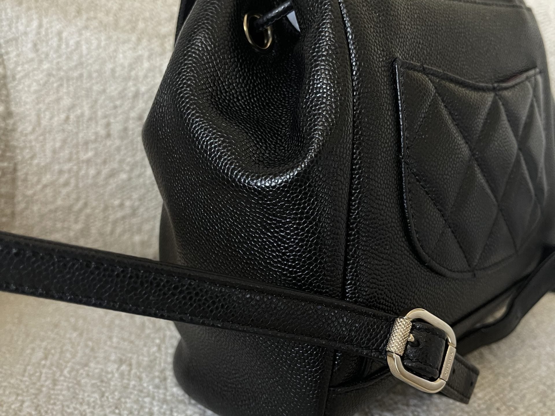 CHANEL Backpack 22B Black Caviar Backpack Small (Updated Size) LGHW - Redeluxe