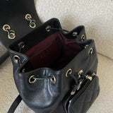 CHANEL Backpack 22B Black Caviar Backpack Small (Updated Size) LGHW - Redeluxe