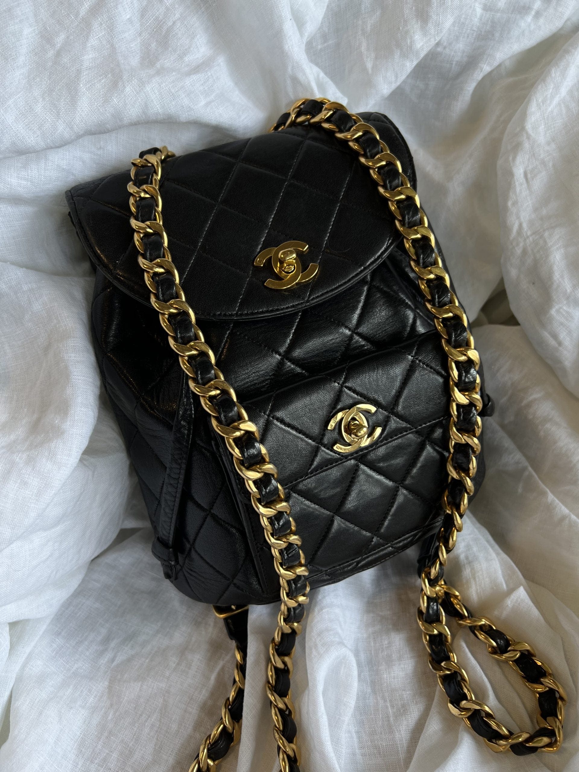 Chanel Vintage Backpack Black RARE  main image 2