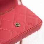CHANEL Belt Bag 21C Coral/Pink Lambskin Quilted O Belt Bag Light Gold Hardware - Redeluxe