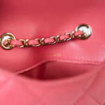 CHANEL Belt Bag 21C Coral/Pink Lambskin Quilted O Belt Bag Light Gold Hardware - Redeluxe