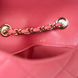 CHANEL Belt Bag 21C Coral/Pink Lambskin Quilted O Belt Bag Light Gold Hardware - Redeluxe