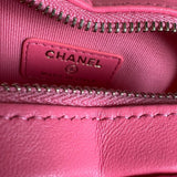 CHANEL Belt Bag 22S CC In Love Heart Zipped Pink Lambskin Quilted Belt Bag LGHW - Redeluxe
