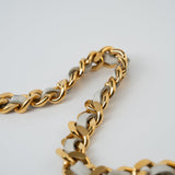 CHANEL Belt Gold Vintage White / Gold Coco Mark Chain Belt - Redeluxe