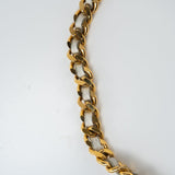 CHANEL Belt Gold Vintage White / Gold Coco Mark Chain Belt - Redeluxe