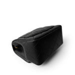 CHANEL Black 21P Black Lambskin Quilted Mini Square Flap Light Gold Hardware - Redeluxe