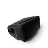 CHANEL Black 21P Black Lambskin Quilted Mini Square Flap Light Gold Hardware - Redeluxe