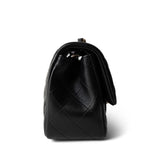 CHANEL Black 21P Black Lambskin Quilted Mini Square Flap Light Gold Hardware - Redeluxe
