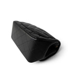 CHANEL Black 21P Black Lambskin Quilted Mini Square Flap Light Gold Hardware - Redeluxe