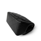 CHANEL Black 21P Black Lambskin Quilted Mini Square Flap Light Gold Hardware - Redeluxe