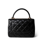 CHANEL Black 22C Black Lambskin Quilted Trendy CC Flap Small Rose Gold Hardware - Redeluxe
