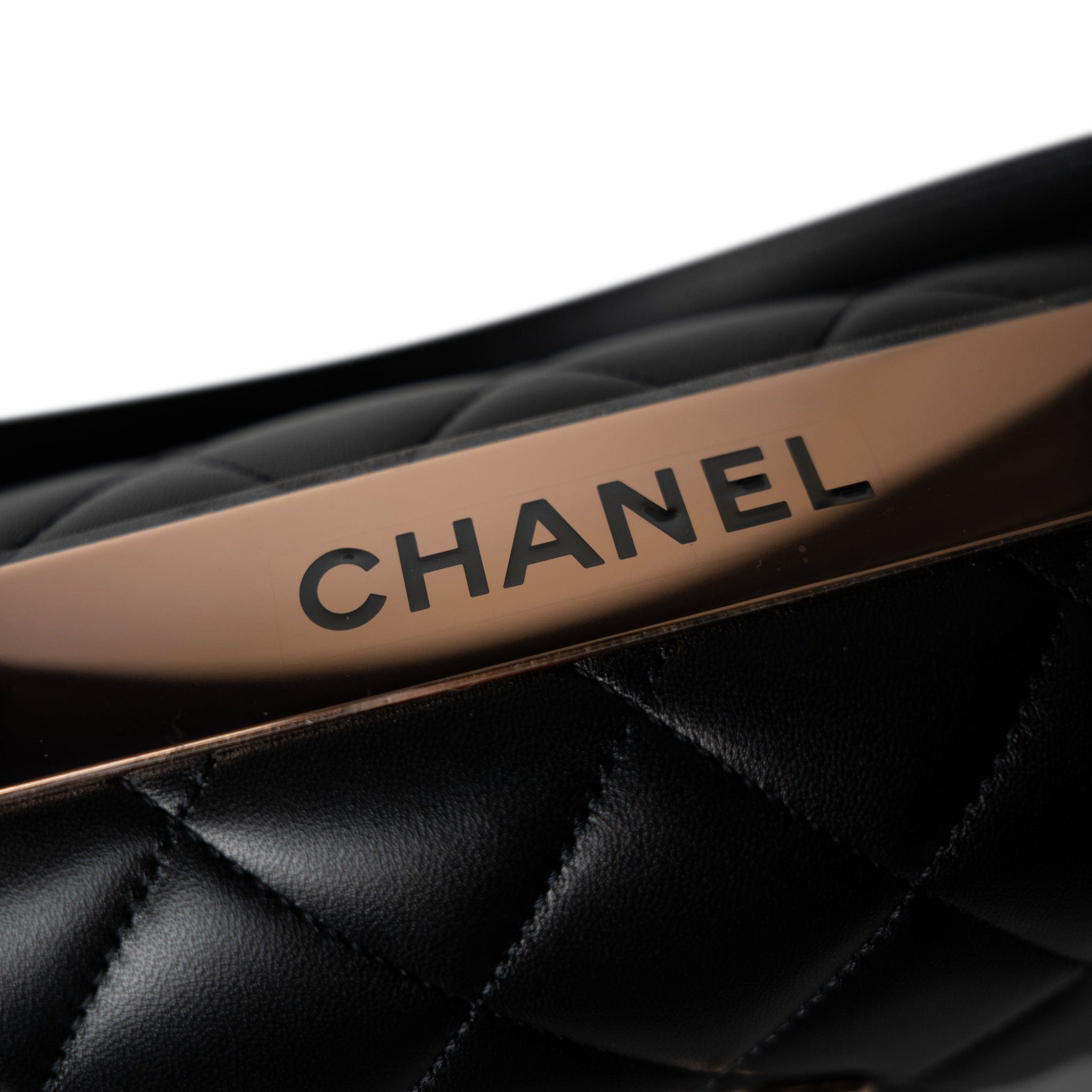 CHANEL Black 22C Black Lambskin Quilted Trendy CC Flap Small Rose Gold Hardware - Redeluxe