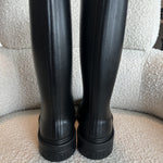 CHANEL Boots 22A Caoutchouk CC High Boots Black - Redeluxe