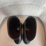 CHANEL Boots 22A Caoutchouk CC High Boots Black - Redeluxe