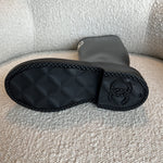 CHANEL Boots 22A Caoutchouk CC High Boots Black - Redeluxe