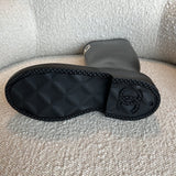 CHANEL Boots 22A Caoutchouk CC High Boots Black - Redeluxe