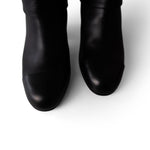 CHANEL Boots Black 20K CC Black & Brown High Boots (Size 39.5 / 9.5 US) - Redeluxe