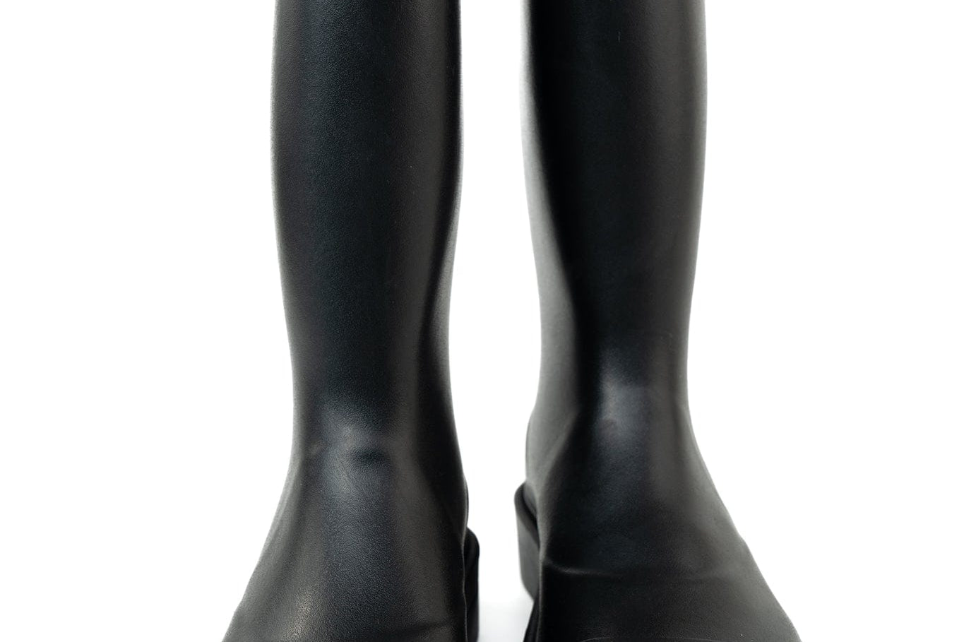 CHANEL Boots Size 36.5 22A Black Caoutchouk CC High Boots - Redeluxe