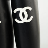 CHANEL Boots Size 36.5 22A Black Caoutchouk CC High Boots - Redeluxe