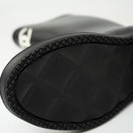 CHANEL Boots Size 36.5 22A Black Caoutchouk CC High Boots - Redeluxe