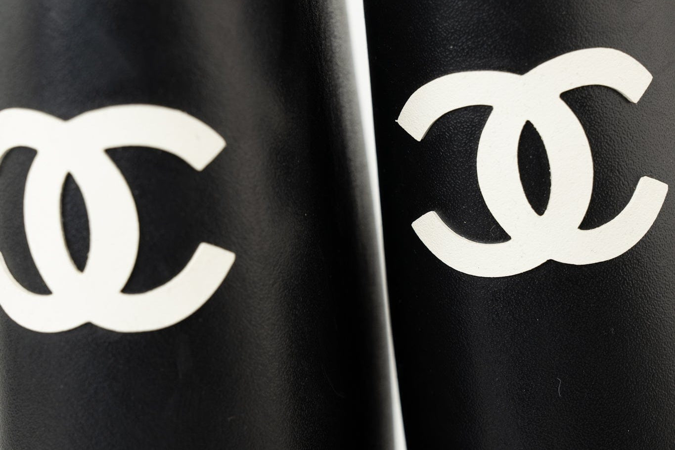 CHANEL Boots Size 36.5 22A Black Caoutchouk CC High Boots - Redeluxe