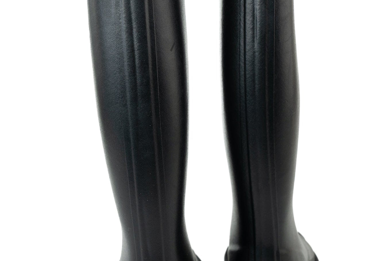 CHANEL Boots Size 36.5 22A Black Caoutchouk CC High Boots - Redeluxe